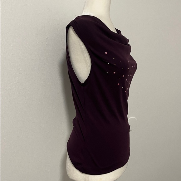 La Belle Deep Purple Blouse with Sequins - Picture 6 of 14